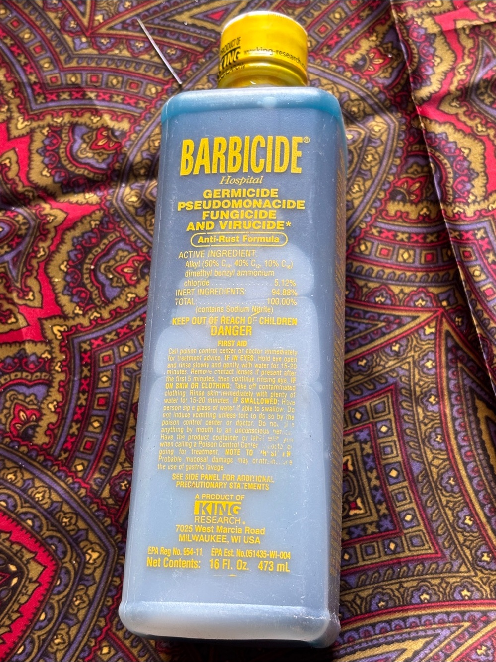 Blue Disinfectant Solution - Germicide (16 fl oz)